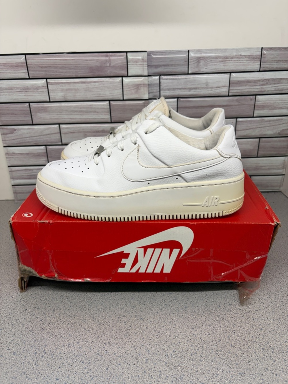 Nike Air Force Ones size 9 Women’s platform bottoms mm